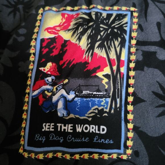 Unique Big Dogs Mens Shirt Size XL Hawaiian Postage Stamps Theme Boho Y2K - Picture 4 of 9